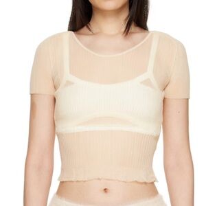 Jacquemus Beige Le Papier 'La Maille Sognu' T-Shirt